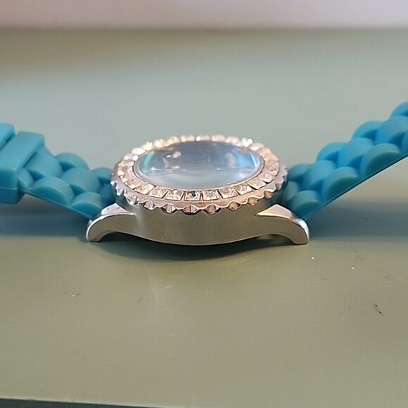 Teal Blue and Crystal Curations Womens Watch Stephanie Greenfield Needs Battery main image 6